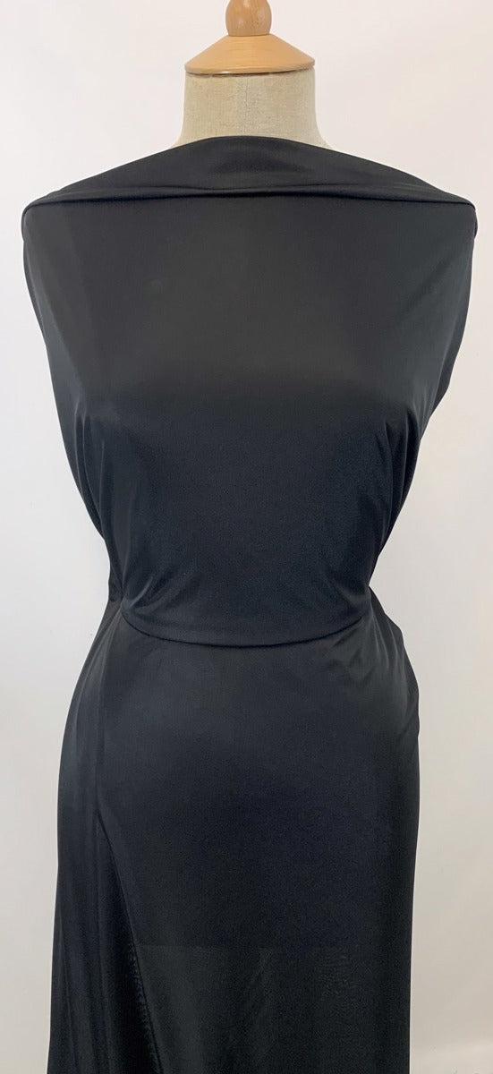 Redeem black medium weight stretch lining fabric dress double