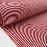 Redline Denim Cotton Red White Stripe Trouser Fabric Bolt
