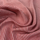 Redline Denim Cotton Red White Stripe Trouser Fabric