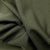 Reign Marvin Woollen Polyester Mix Khaki Ribbed British Suiting Fabric Close Up Fold Fabric Photo