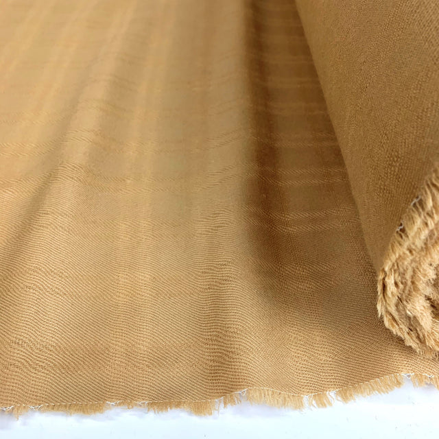 Rickman Camel Woollen Suiting Fabric Close Up Fabric Photo
