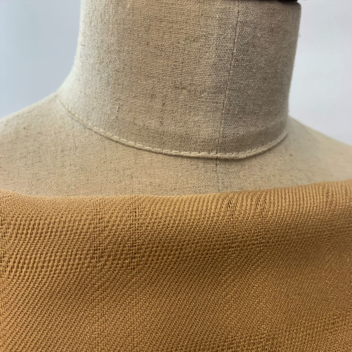 Rickman Camel Woollen Suiting Fabric Manequin Neck Fabric Photo