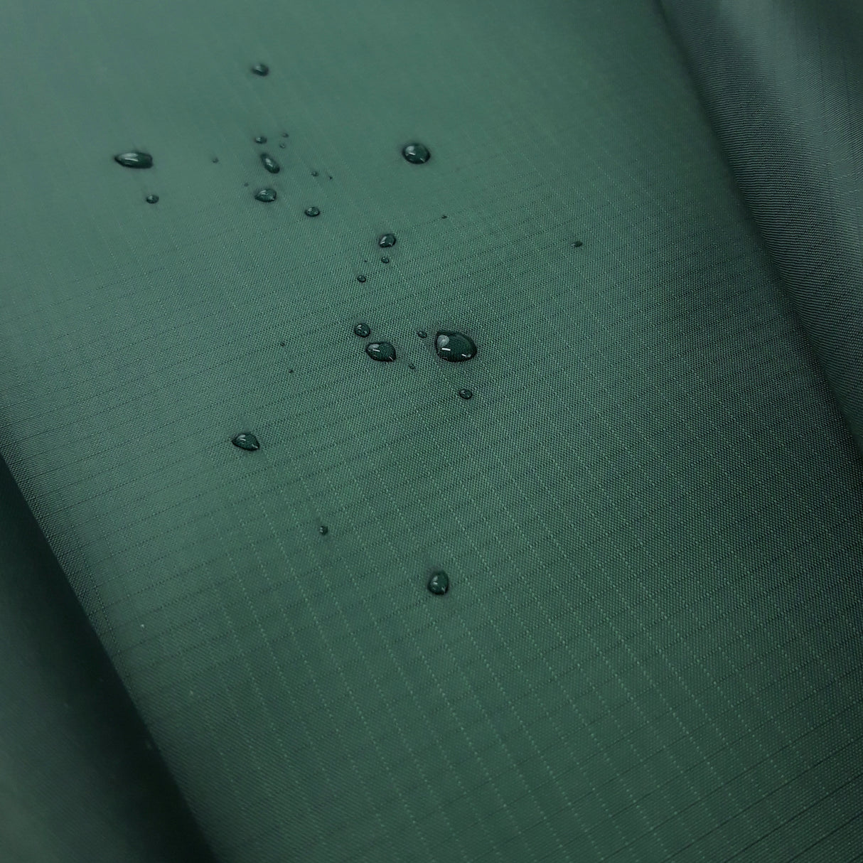 Ripstop Forest Nylon Water Resistant Jacketing Fabric Close Up Fabric Photo