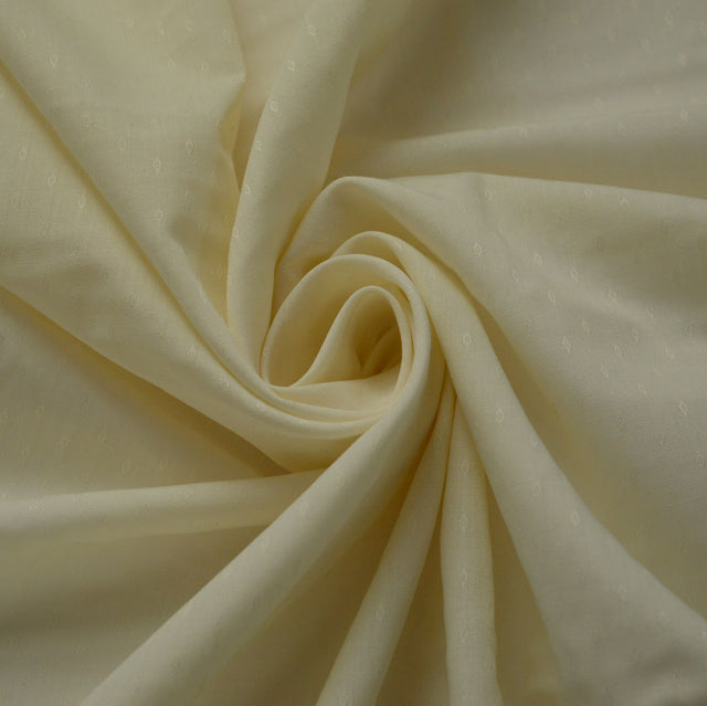 Road Narrows Cream Polyester Cotton Shirting Fabric Cud