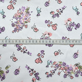 Roal Dahl Fantabulous White Floral Cotton Trousering Soft Furnishing Fabric S