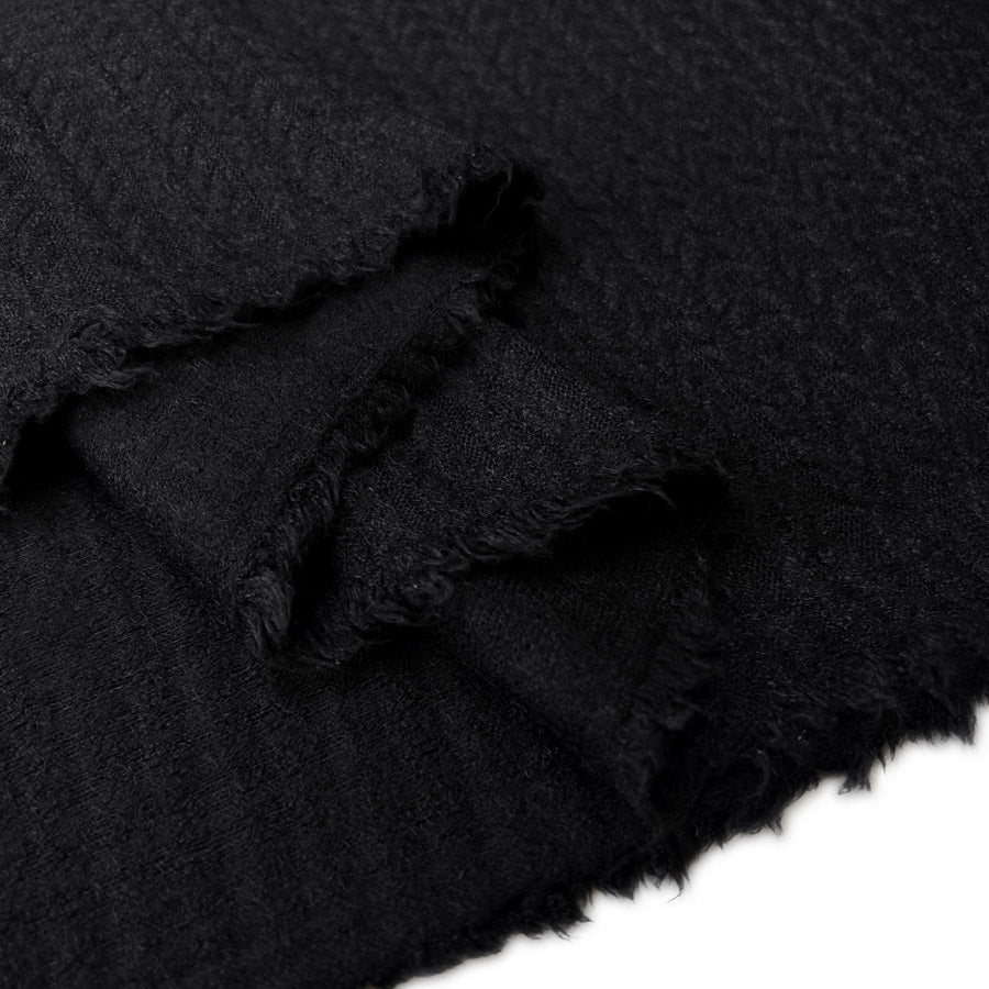 Rope Knit Black Rayon Nylon Polyester Cable Knit Stretch Jersey Dress Fabric Fold
