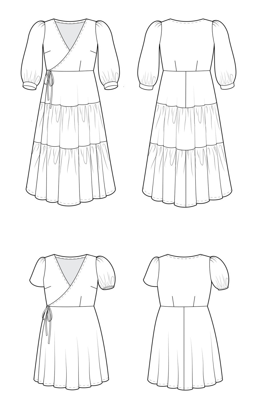 Roseclair Dress Pattern Size 0 16 By Cashmerette Sketch
