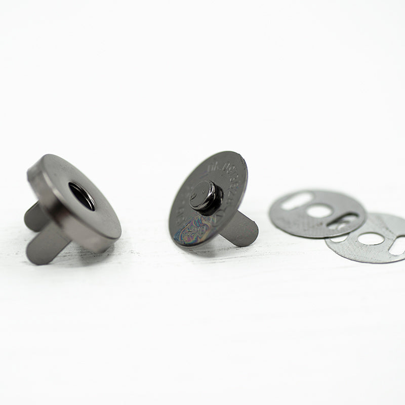 Round Metalic Fasteners 18mm Black Grey Gunmetal