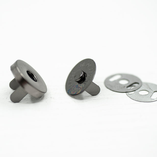 Round Metalic Fasteners 18mm Black Grey Gunmetal