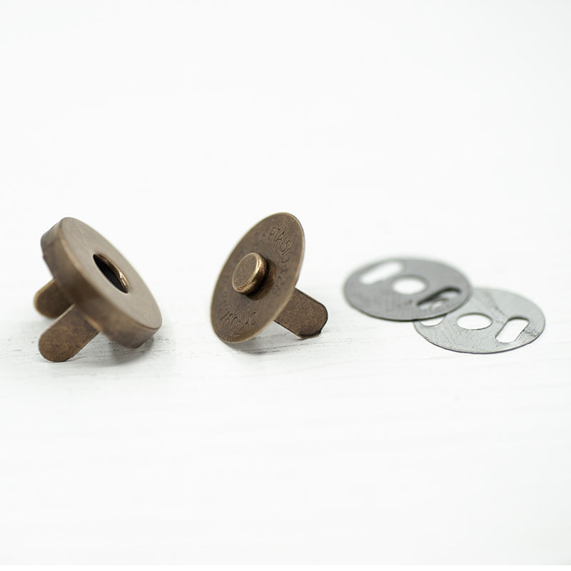 Round Metalic Fasteners 18mm Brass Antique Vintage Steampunk