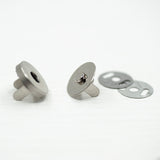 Round Metalic Fasteners 18mm Silver Grey Metal