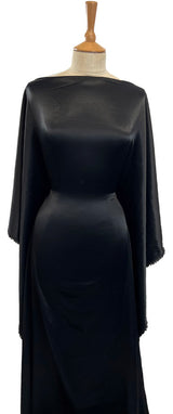 Rude Not Too Black Stretch Satin Back Crepe Dressmaking Fabric Mannequin