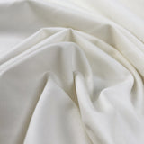 Runway polyester viscose elastane ivory twill suiting fabric cu