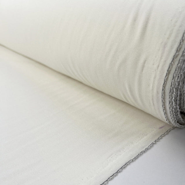 Runway polyester viscose elastane ivory twill suiting fabric roll