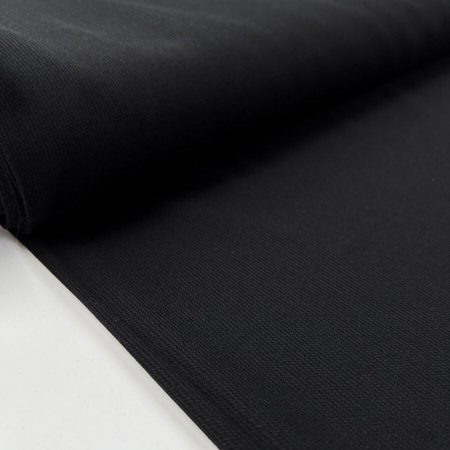 Sackcloth And Ashes Black Wool Woven Suiting Fabric Bolt
