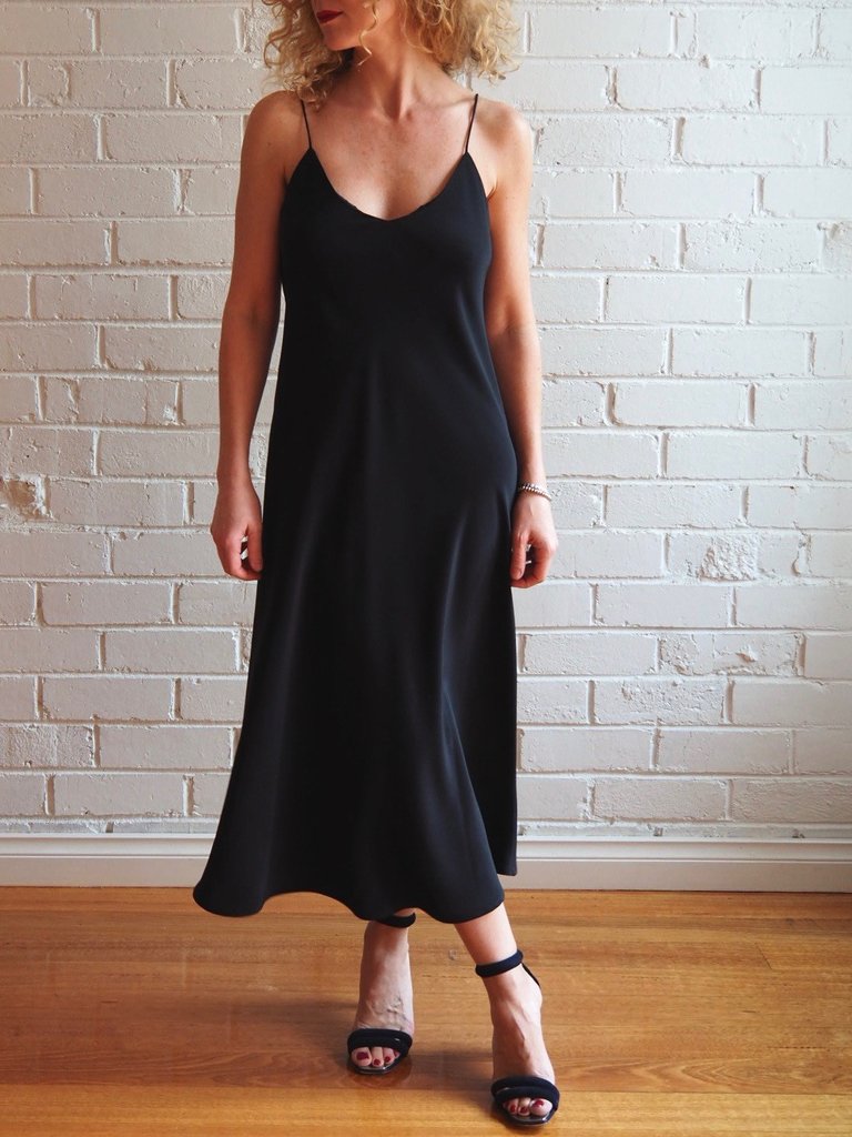Sadie slip dress pattern tessuti 2