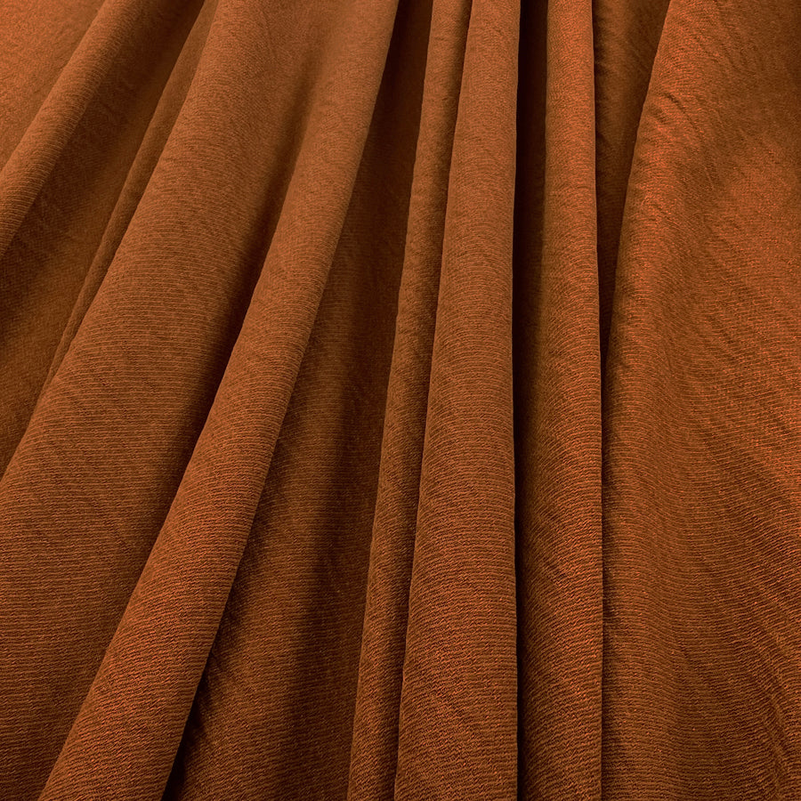Saffron Orange Tan Polyester Knitted Jersey Fabric