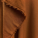 Saffron Orange Tan Polyester Knitted Jersey Fabric Drape