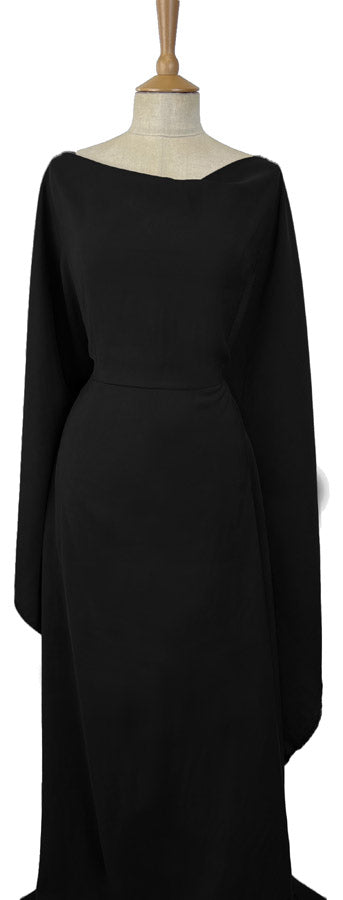 Sandwashed Black Polyester Viscose Blend Dressmaking Fabric Mannequin