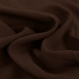 Sandwashed Chocolate Polyester Viscose Blend Dressmaking Fabric