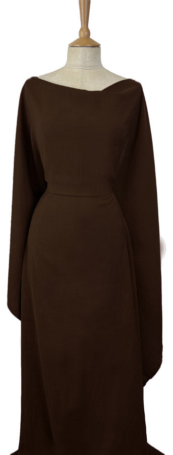 Sandwashed Chocolate Polyester Viscose Blend Dressmaking Fabric Mannequin