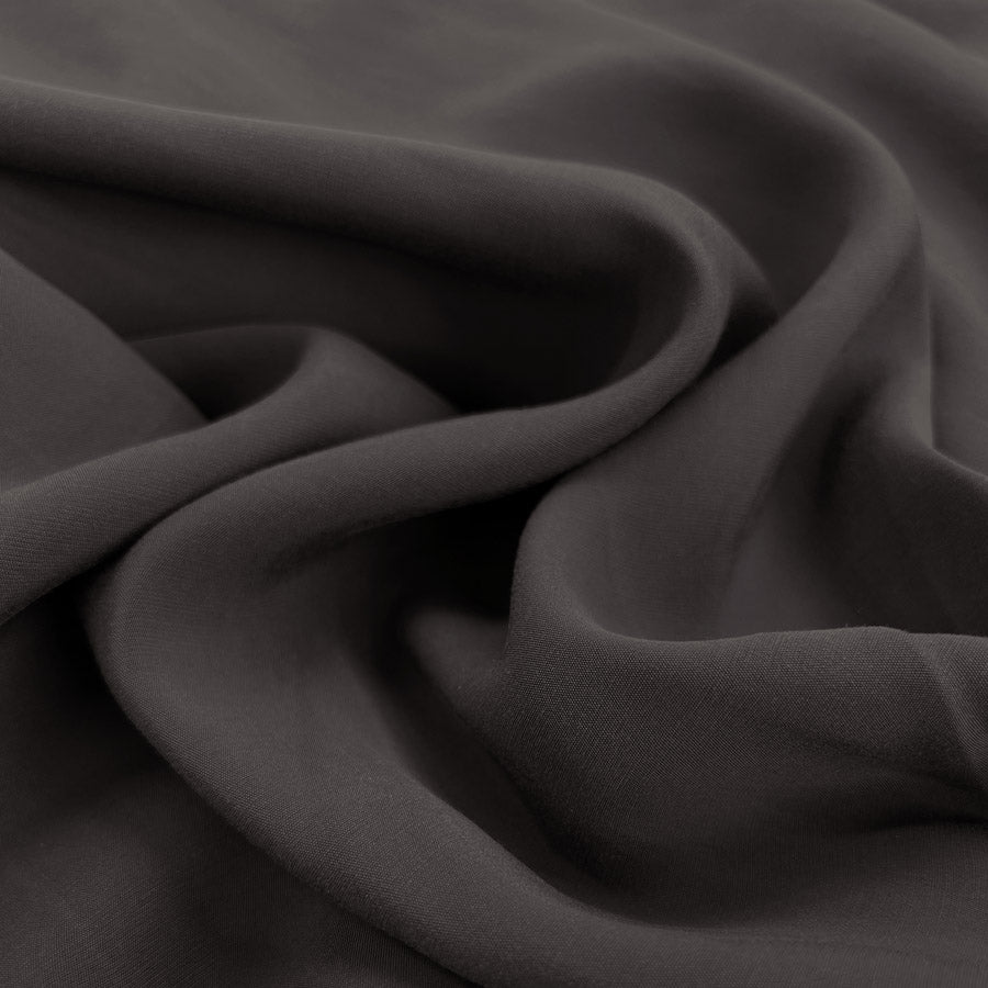 Sandwashed Grey Polyester Viscose Blend Dressmaking Fabric