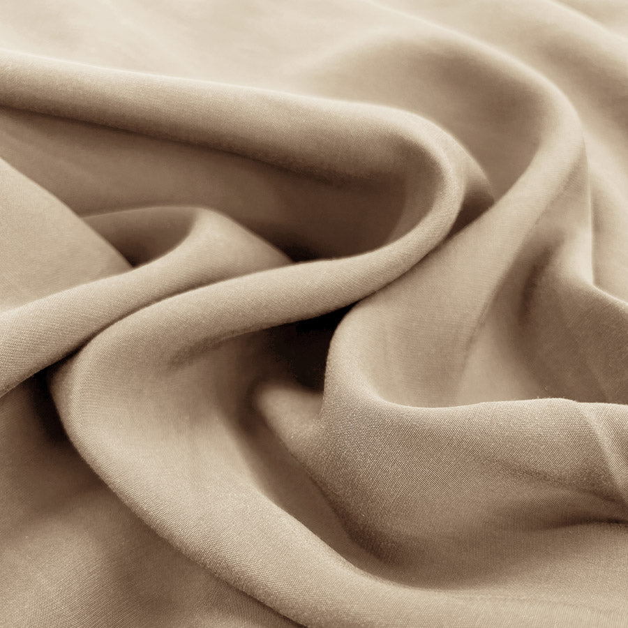 Sandwashed Nude Polyester Viscose Blend Dressmaking Fabric