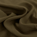 Sandwashed Olive Polyester Viscose Blend Dressmaking Fabric