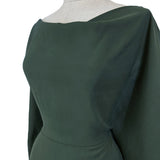 Sandwashed Teal Polyester Viscose Blend Dressmaking Fabric Side