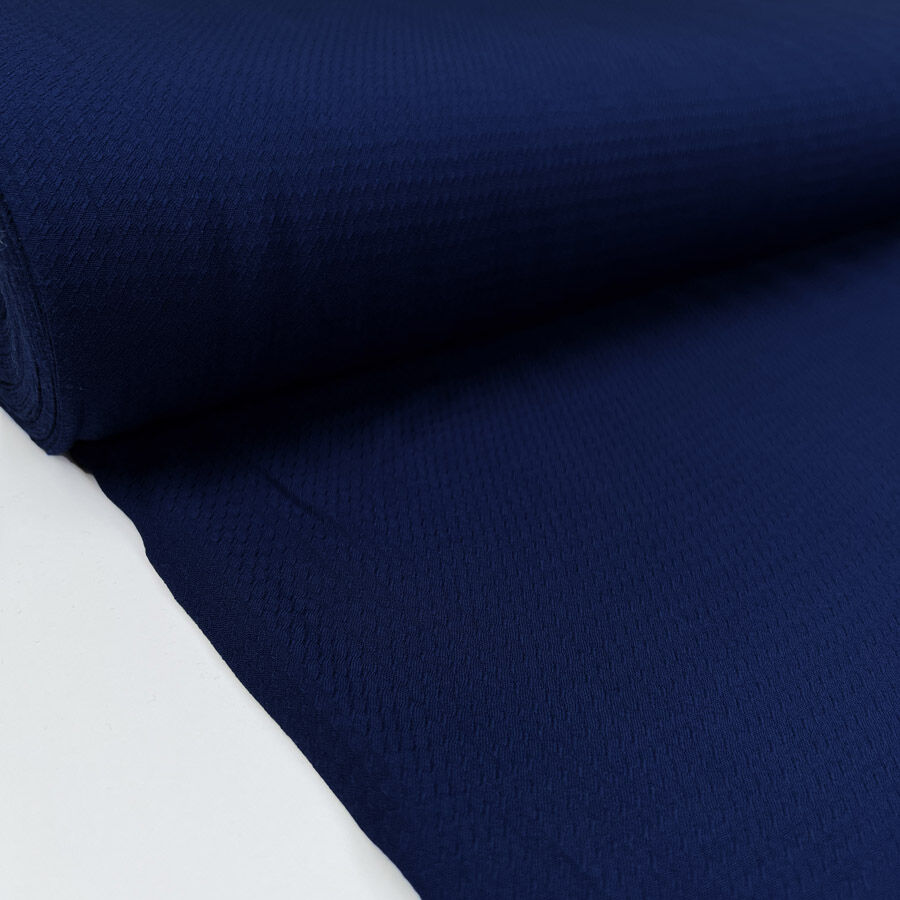 Sapphire Night Viscose Navy Woven Abstract Pattern Dress Fabric Bolt