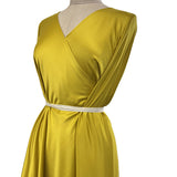 Satin Crepe Gold Polyester Dress Fabric Side