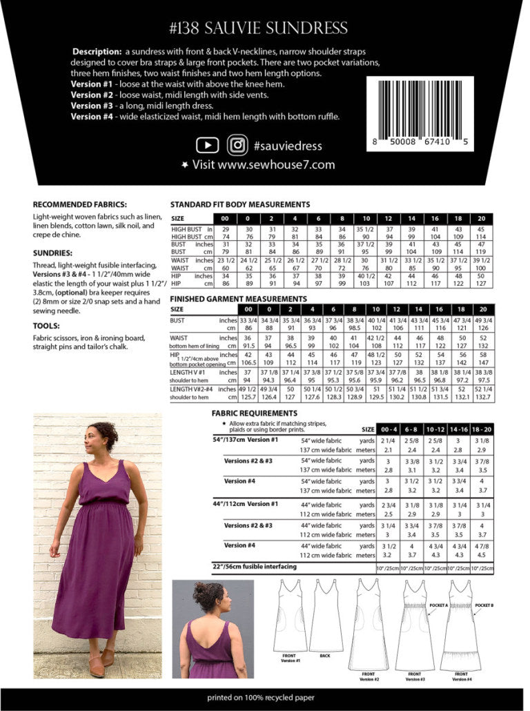 Sauvie Sundress Pattern Sew House Seven Back