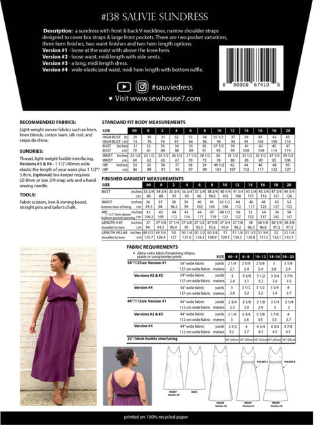 Sauvie Sundress Pattern Sew House Seven Back