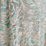 Sequin Net Elberta Peach Mint Abstract Swirl Dress Fabric Cu1