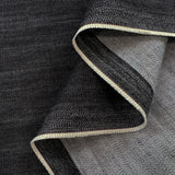 Serenity Denim Black Cotton Woven Fabric Fold