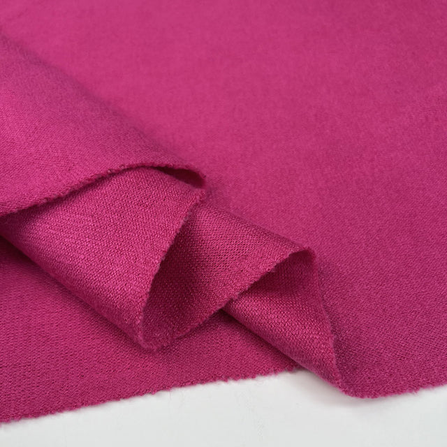 Serenity Knits Cerise Viscose Polyester Polyamide Pink Knitted Jersey Fabric Fold