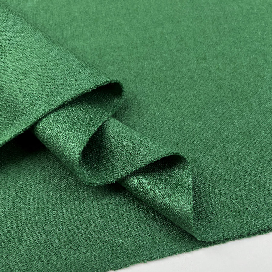 Serenity Knits Jade Viscose Polyester Polyamide Green Knitted Jersey Fabric Fold