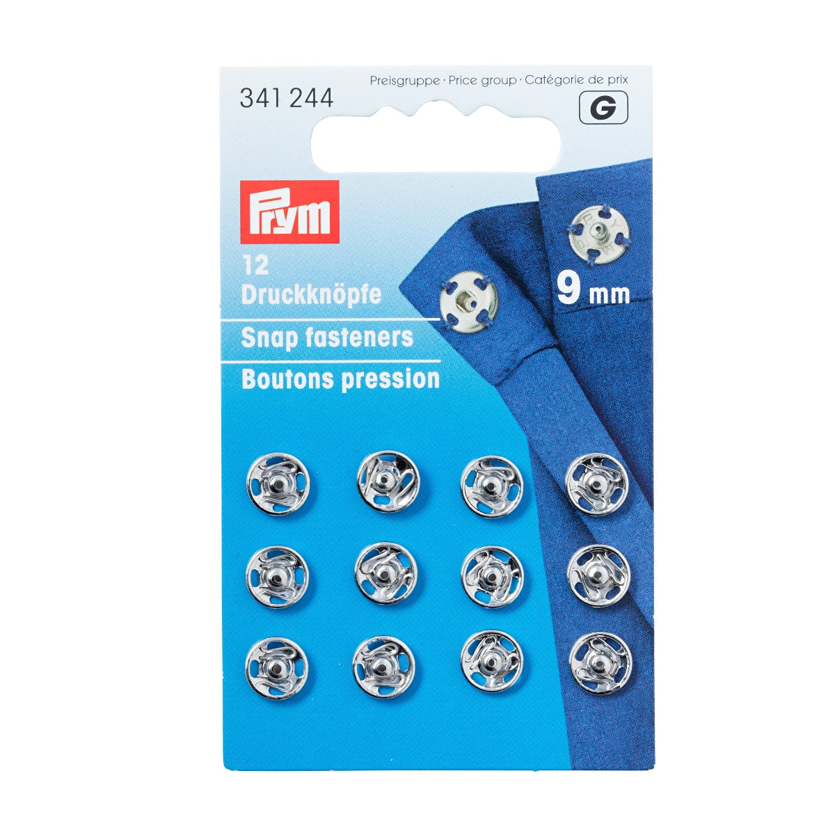 Sew On Snap Fasteners Brass 9 mm Silver Col
