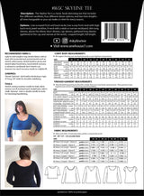 Sew House Seven Curvy Skyline Tee Pattern Back
