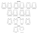 Sew House Seven Curvy Skyline Tee Pattern Sketch