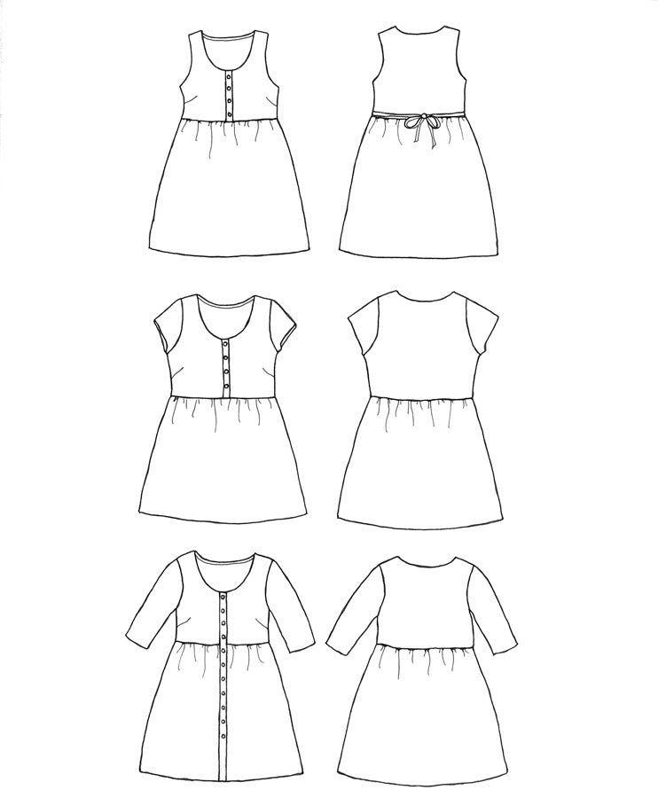 Sew Liberated Hinterland Dress Pattern Sketch1