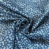 Sewing Room Bessie Blue Cotton Floral Fabric Cu