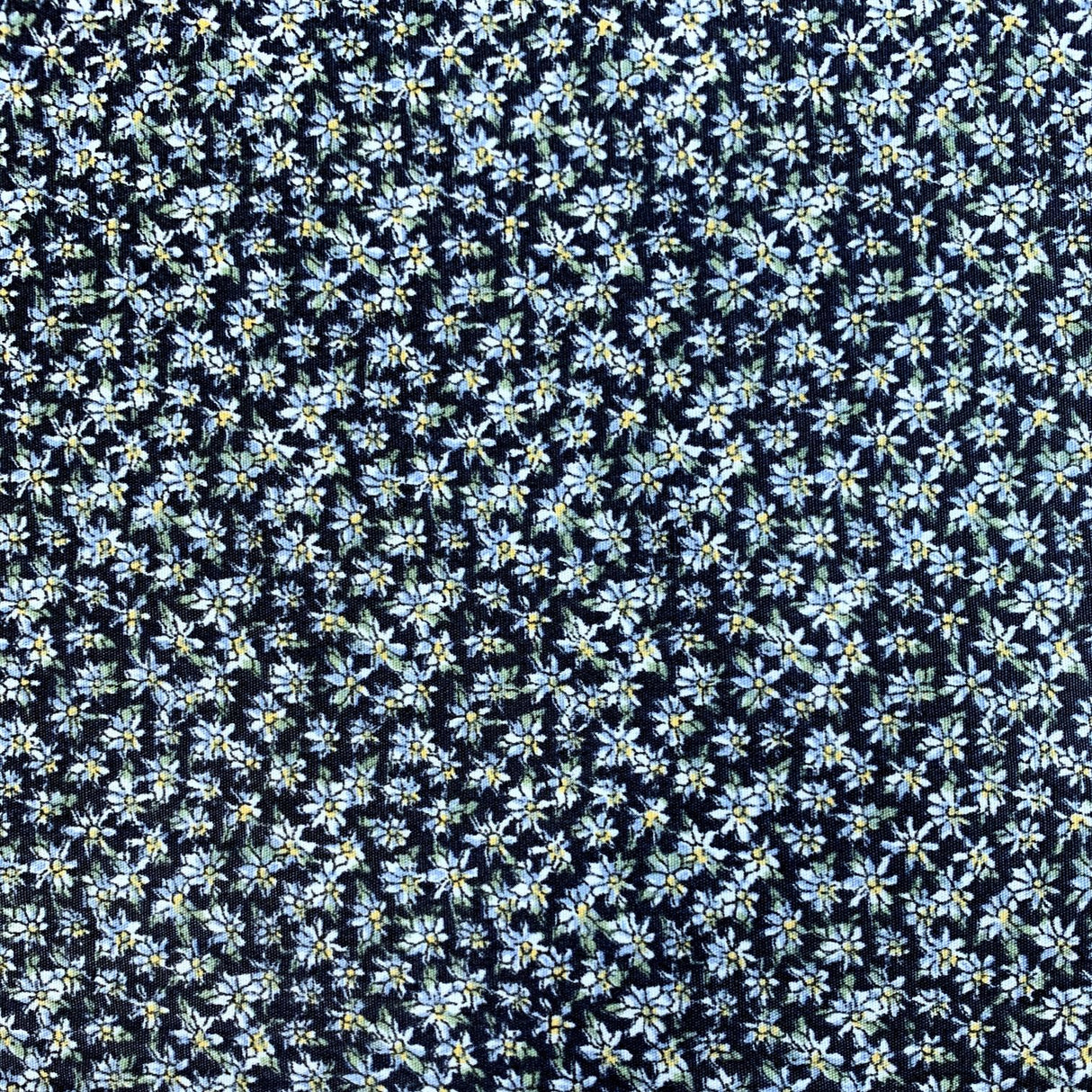 Sewing Room Bessie Blue Cotton Floral Fabric S1