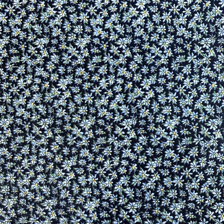 Sewing Room Bessie Blue Cotton Floral Fabric S1
