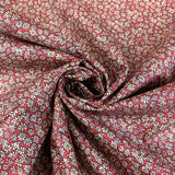 Sewing Room Bessie Red Cotton Floral Fabric Cud