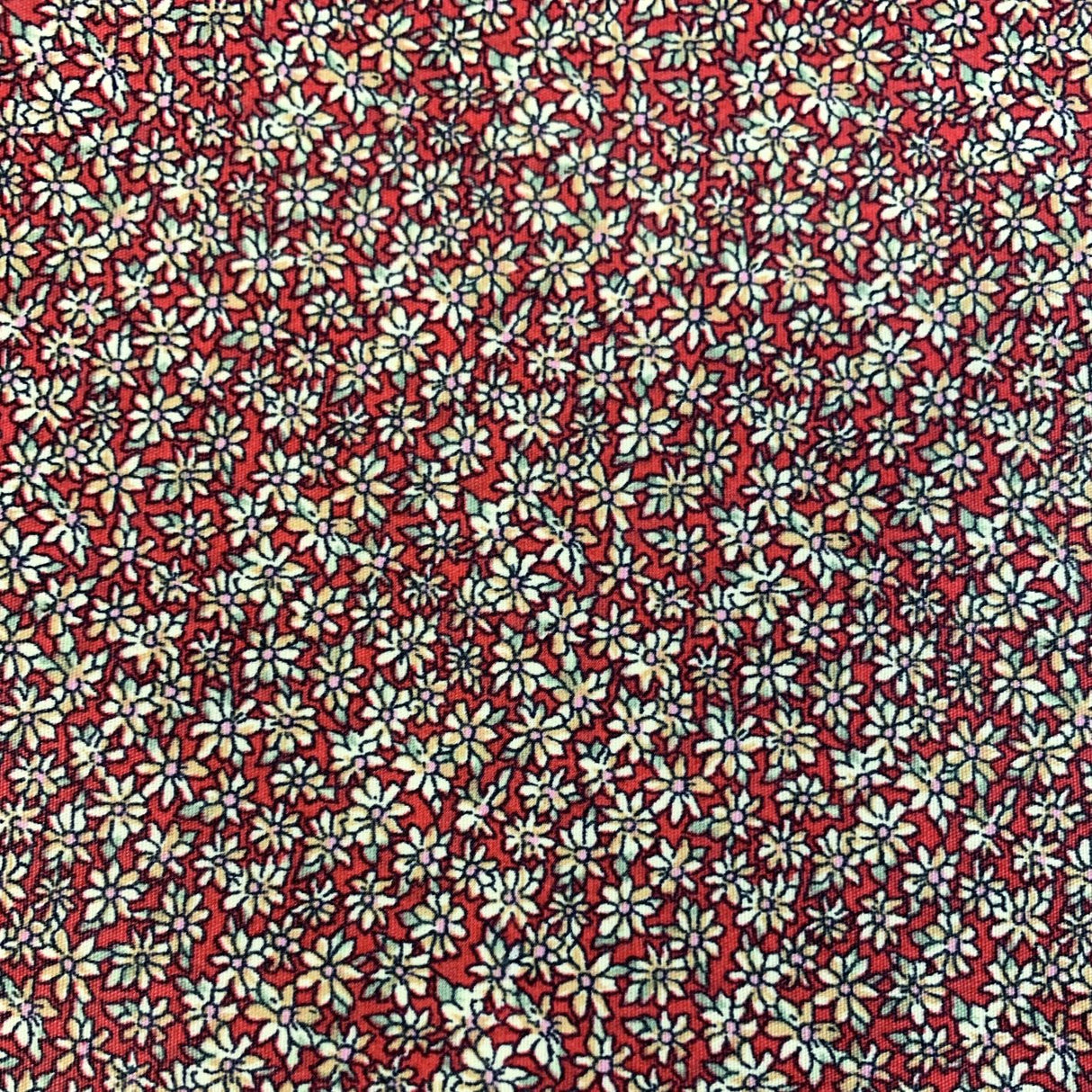 Sewing Room Bessie Red Cotton Floral Fabric S