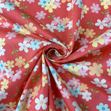 Sewing Room Festival Pink Cotton Floral Fabric Cud