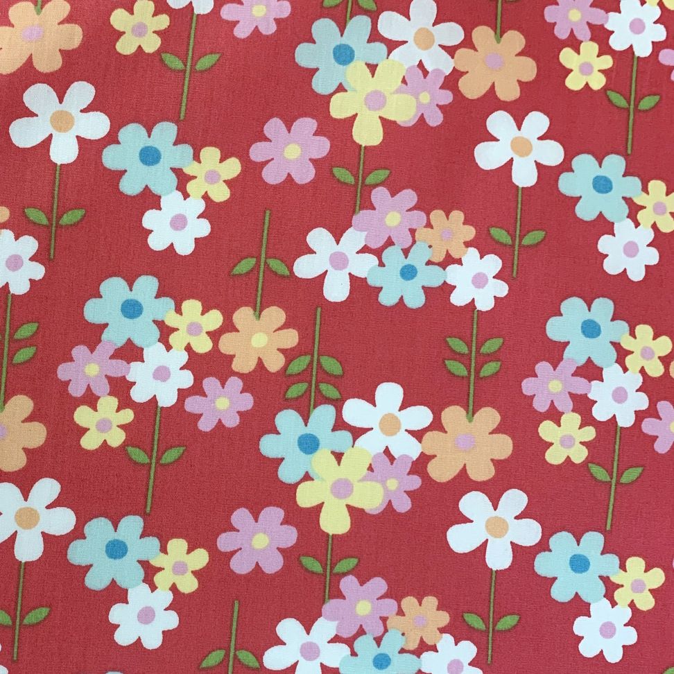 Sewing Room Festival Pink Cotton Floral Fabric S