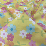 Sewing Room Festival Yellow Cotton Floral Fabric Cu