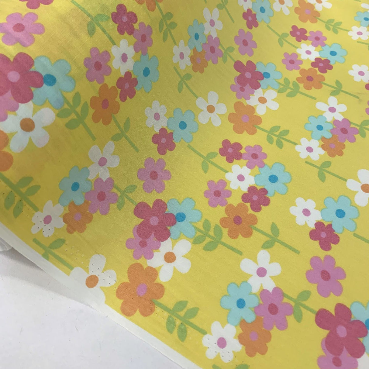 Sewing Room Festival Yellow Cotton Floral Fabric R